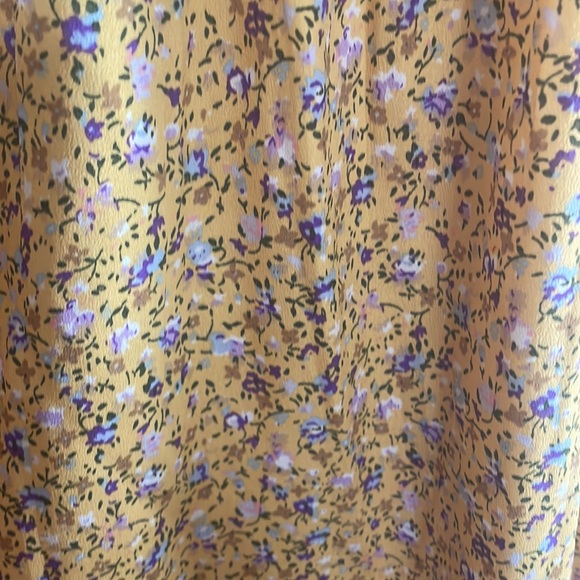 3/$75 Yellow midi floral tea dress new condition size 8 - Picture 6 of 6